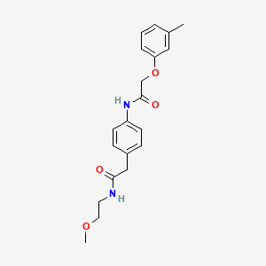 N-(4-{[(2-methoxyethyl)carbamoyl]methyl}phenyl)-2-(3-methylphenoxy)acetamide