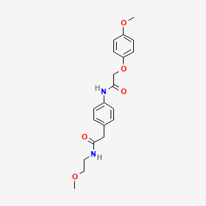 N-(4-{[(2-methoxyethyl)carbamoyl]methyl}phenyl)-2-(4-methoxyphenoxy)acetamide