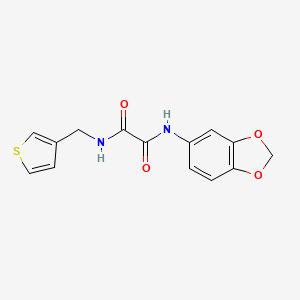 N-(2H-1,3-benzodioxol-5-yl)-N'-[(thiophen-3-yl)methyl]ethanediamide