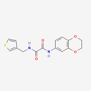 N'-(2,3-dihydro-1,4-benzodioxin-6-yl)-N-[(thiophen-3-yl)methyl]ethanediamide