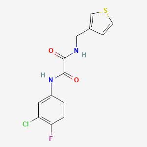 N'-(3-chloro-4-fluorophenyl)-N-[(thiophen-3-yl)methyl]ethanediamide