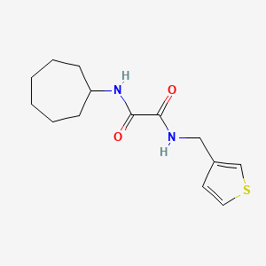molecular formula C14H20N2O2S B6539871 N'-cycloheptyl-N-[(thiophen-3-yl)methyl]ethanediamide CAS No. 1060349-41-8