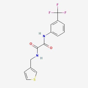 molecular formula C14H11F3N2O2S B6539910 N-[(thiophen-3-yl)methyl]-N'-[3-(trifluoromethyl)phenyl]ethanediamide CAS No. 1060349-89-4