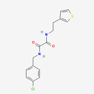 molecular formula C15H15ClN2O2S B6539913 N'-[(4-chlorophenyl)methyl]-N-[2-(thiophen-3-yl)ethyl]ethanediamide CAS No. 1060350-06-2