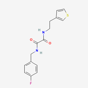 molecular formula C15H15FN2O2S B6539926 N'-[(4-fluorophenyl)methyl]-N-[2-(thiophen-3-yl)ethyl]ethanediamide CAS No. 1060227-16-8