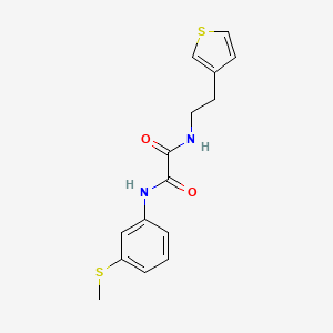 N'-[3-(methylsulfanyl)phenyl]-N-[2-(thiophen-3-yl)ethyl]ethanediamide