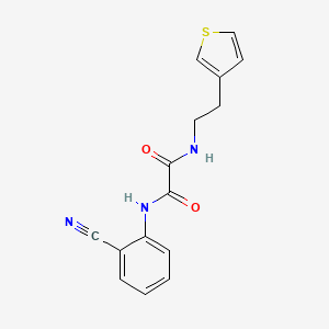 molecular formula C15H13N3O2S B6539937 N'-(2-cyanophenyl)-N-[2-(thiophen-3-yl)ethyl]ethanediamide CAS No. 1060307-17-6