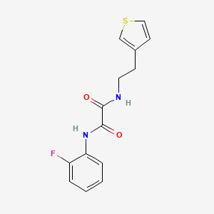 molecular formula C14H13FN2O2S B6539941 N'-(2-fluorophenyl)-N-[2-(thiophen-3-yl)ethyl]ethanediamide CAS No. 1060307-31-4