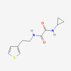 molecular formula C11H14N2O2S B6539947 N-cyclopropyl-N'-[2-(thiophen-3-yl)ethyl]ethanediamide CAS No. 1060350-83-5