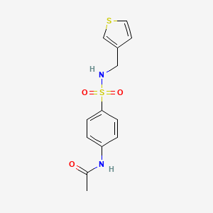 molecular formula C13H14N2O3S2 B6539974 N-(4-{[(thiophen-3-yl)methyl]sulfamoyl}phenyl)acetamide CAS No. 1060282-03-2