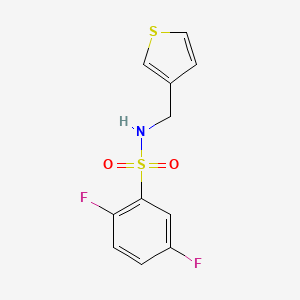 molecular formula C11H9F2NO2S2 B6539975 2,5-difluoro-N-[(thiophen-3-yl)methyl]benzene-1-sulfonamide CAS No. 1060352-50-2