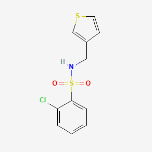 molecular formula C11H10ClNO2S2 B6539983 2-chloro-N-[(thiophen-3-yl)methyl]benzene-1-sulfonamide CAS No. 1060309-64-9