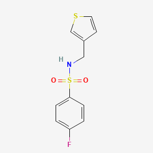 molecular formula C11H10FNO2S2 B6539985 4-fluoro-N-[(thiophen-3-yl)methyl]benzene-1-sulfonamide CAS No. 1060282-18-9