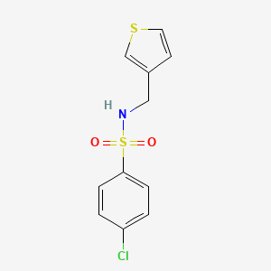 molecular formula C11H10ClNO2S2 B6539994 4-chloro-N-[(thiophen-3-yl)methyl]benzene-1-sulfonamide CAS No. 1060229-77-7