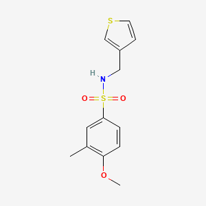 molecular formula C13H15NO3S2 B6539997 4-methoxy-3-methyl-N-[(thiophen-3-yl)methyl]benzene-1-sulfonamide CAS No. 1060282-33-8