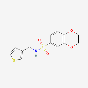 molecular formula C13H13NO4S2 B6540004 N-[(thiophen-3-yl)methyl]-2,3-dihydro-1,4-benzodioxine-6-sulfonamide CAS No. 1060229-82-4
