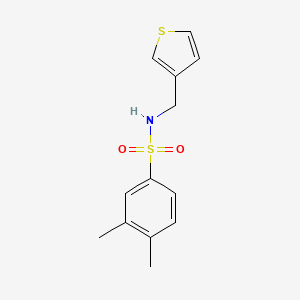 molecular formula C13H15NO2S2 B6540010 3,4-dimethyl-N-[(thiophen-3-yl)methyl]benzene-1-sulfonamide CAS No. 1060309-88-7