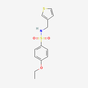 molecular formula C13H15NO3S2 B6540024 4-ethoxy-N-[(thiophen-3-yl)methyl]benzene-1-sulfonamide CAS No. 1060282-43-0