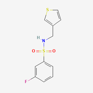 3-fluoro-N-[(thiophen-3-yl)methyl]benzene-1-sulfonamide