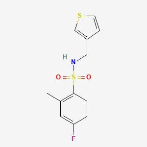 molecular formula C12H12FNO2S2 B6540054 4-fluoro-2-methyl-N-[(thiophen-3-yl)methyl]benzene-1-sulfonamide CAS No. 1060310-18-0