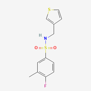 4-fluoro-3-methyl-N-[(thiophen-3-yl)methyl]benzene-1-sulfonamide