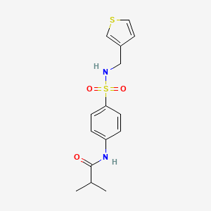 molecular formula C15H18N2O3S2 B6540061 2-methyl-N-(4-{[(thiophen-3-yl)methyl]sulfamoyl}phenyl)propanamide CAS No. 1060310-30-6