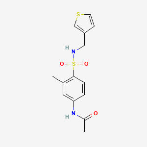 molecular formula C14H16N2O3S2 B6540065 N-(3-methyl-4-{[(thiophen-3-yl)methyl]sulfamoyl}phenyl)acetamide CAS No. 1060230-30-9