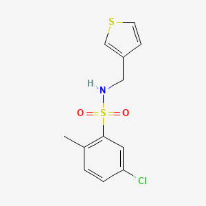 molecular formula C12H12ClNO2S2 B6540071 5-chloro-2-methyl-N-[(thiophen-3-yl)methyl]benzene-1-sulfonamide CAS No. 1060282-80-5