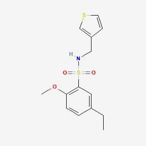 molecular formula C14H17NO3S2 B6540079 5-ethyl-2-methoxy-N-[(thiophen-3-yl)methyl]benzene-1-sulfonamide CAS No. 1060282-92-9