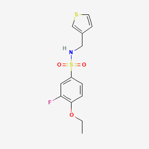 molecular formula C13H14FNO3S2 B6540085 4-ethoxy-3-fluoro-N-[(thiophen-3-yl)methyl]benzene-1-sulfonamide CAS No. 1060230-48-9