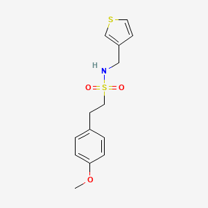molecular formula C14H17NO3S2 B6540100 2-(4-methoxyphenyl)-N-[(thiophen-3-yl)methyl]ethane-1-sulfonamide CAS No. 1060329-33-0
