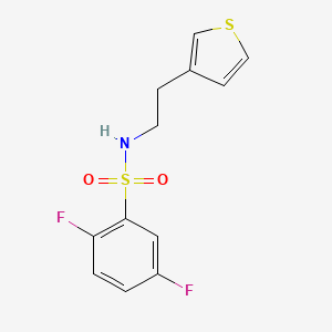 molecular formula C12H11F2NO2S2 B6540107 2,5-difluoro-N-[2-(thiophen-3-yl)ethyl]benzene-1-sulfonamide CAS No. 1060329-47-6