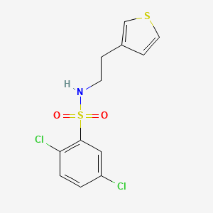 molecular formula C12H11Cl2NO2S2 B6540110 2,5-dichloro-N-[2-(thiophen-3-yl)ethyl]benzene-1-sulfonamide CAS No. 1060329-61-4