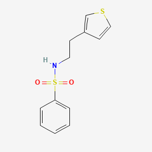 molecular formula C12H13NO2S2 B6540115 N-[2-(thiophen-3-yl)ethyl]benzenesulfonamide CAS No. 179932-93-5