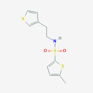 molecular formula C11H13NO2S3 B6540122 5-methyl-N-[2-(thiophen-3-yl)ethyl]thiophene-2-sulfonamide CAS No. 1060261-70-2