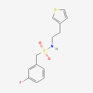 1-(3-fluorophenyl)-N-[2-(thiophen-3-yl)ethyl]methanesulfonamide