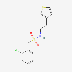 molecular formula C13H14ClNO2S2 B6540145 1-(2-chlorophenyl)-N-[2-(thiophen-3-yl)ethyl]methanesulfonamide CAS No. 1060293-30-2
