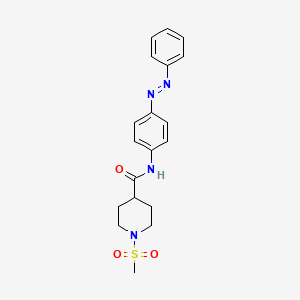 1-methanesulfonyl-N-{4-[(E)-2-phenyldiazen-1-yl]phenyl}piperidine-4-carboxamide