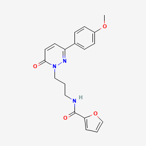 molecular formula C19H19N3O4 B6540247 N-{3-[3-(4-methoxyphenyl)-6-oxo-1,6-dihydropyridazin-1-yl]propyl}furan-2-carboxamide CAS No. 1021224-39-4