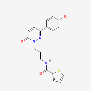 molecular formula C19H19N3O3S B6540249 N-{3-[3-(4-methoxyphenyl)-6-oxo-1,6-dihydropyridazin-1-yl]propyl}thiophene-2-carboxamide CAS No. 1021266-31-8