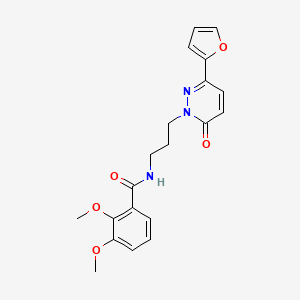 molecular formula C20H21N3O5 B6540369 N-{3-[3-(furan-2-yl)-6-oxo-1,6-dihydropyridazin-1-yl]propyl}-2,3-dimethoxybenzamide CAS No. 1021225-26-2