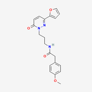 N-{3-[3-(furan-2-yl)-6-oxo-1,6-dihydropyridazin-1-yl]propyl}-2-(4-methoxyphenyl)acetamide