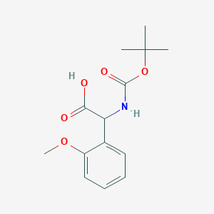 molecular formula C14H19NO5 B065404 2-((tert-Butoxycarbonyl)amino)-2-(2-methoxyphenyl)acetic acid CAS No. 179417-69-7