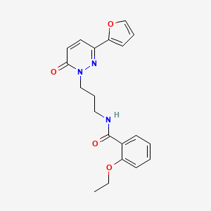 molecular formula C20H21N3O4 B6540406 2-ethoxy-N-{3-[3-(furan-2-yl)-6-oxo-1,6-dihydropyridazin-1-yl]propyl}benzamide CAS No. 1021252-29-8