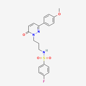 4-fluoro-N-{3-[3-(4-methoxyphenyl)-6-oxo-1,6-dihydropyridazin-1-yl]propyl}benzene-1-sulfonamide