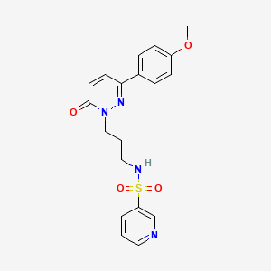 molecular formula C19H20N4O4S B6540478 N-{3-[3-(4-methoxyphenyl)-6-oxo-1,6-dihydropyridazin-1-yl]propyl}pyridine-3-sulfonamide CAS No. 1040669-49-5