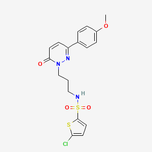 molecular formula C18H18ClN3O4S2 B6540485 5-chloro-N-{3-[3-(4-methoxyphenyl)-6-oxo-1,6-dihydropyridazin-1-yl]propyl}thiophene-2-sulfonamide CAS No. 1021226-26-5