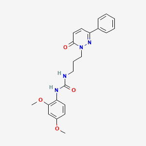 molecular formula C22H24N4O4 B6540663 1-(2,4-dimethoxyphenyl)-3-[3-(6-oxo-3-phenyl-1,6-dihydropyridazin-1-yl)propyl]urea CAS No. 1058375-95-3