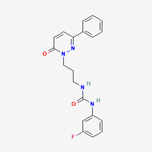 molecular formula C20H19FN4O2 B6540669 1-(3-fluorophenyl)-3-[3-(6-oxo-3-phenyl-1,6-dihydropyridazin-1-yl)propyl]urea CAS No. 1058439-83-0
