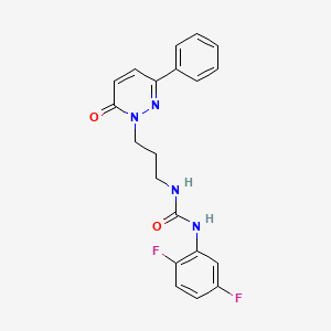 molecular formula C20H18F2N4O2 B6540689 1-(2,5-difluorophenyl)-3-[3-(6-oxo-3-phenyl-1,6-dihydropyridazin-1-yl)propyl]urea CAS No. 1060180-55-3